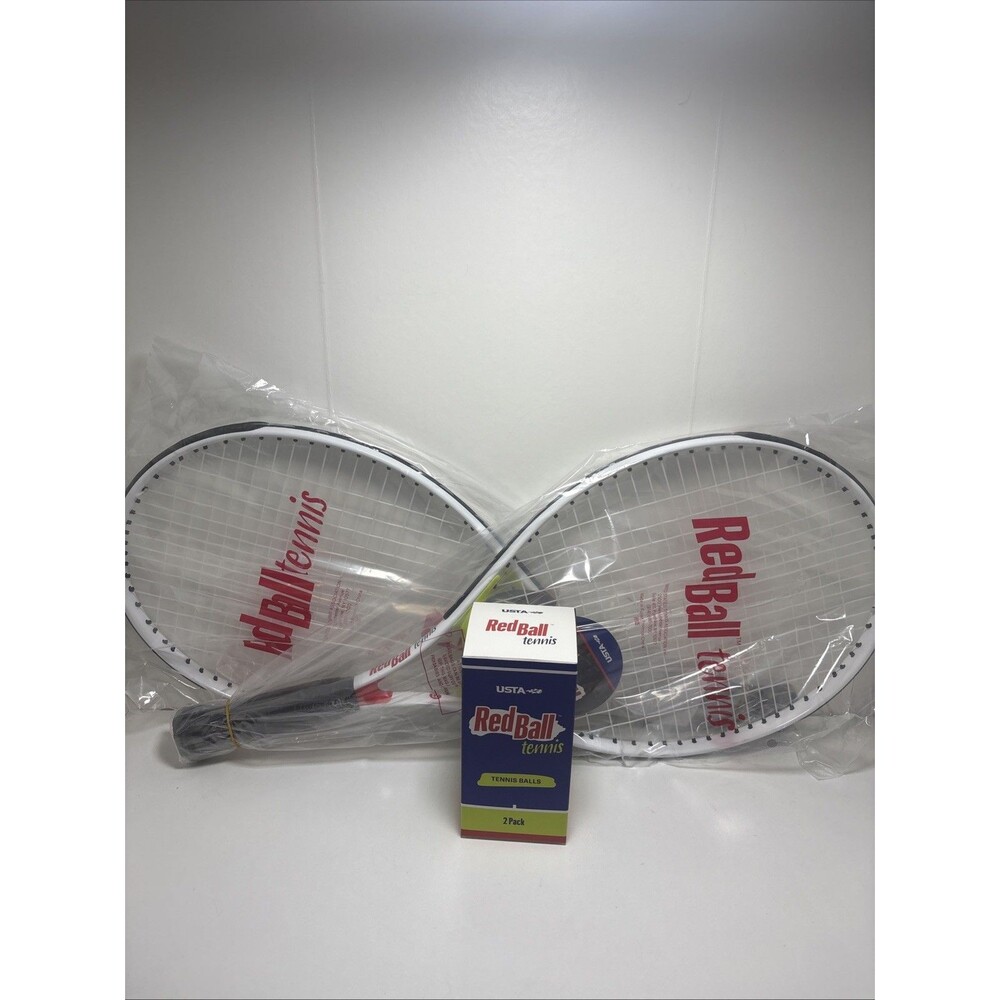 2 Red Ball Tennis Racket 2 Pack Balls Brand New In Box USTA RedBall